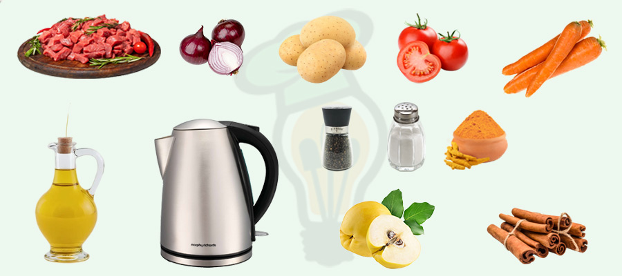مواد لازم برای تهیه تاس کباب