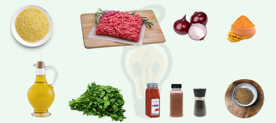 مواد لازم برای تهیه كبه عربی (برای ۴ نفر)