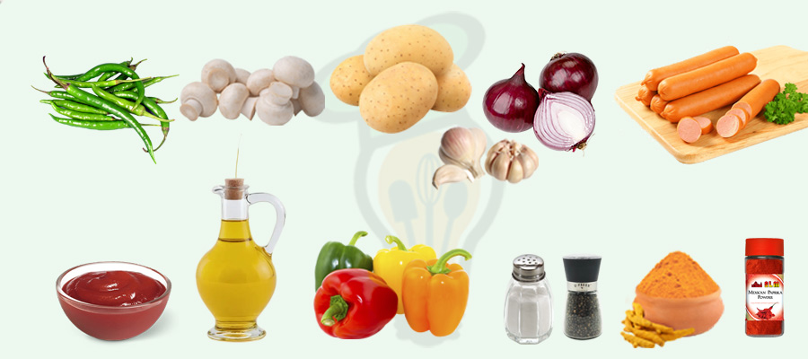 مواد لازم برای تهیه سوسیس بندری