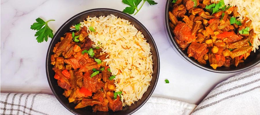 طرز تهیه خورشت بامیه با گوشت گوسفندی